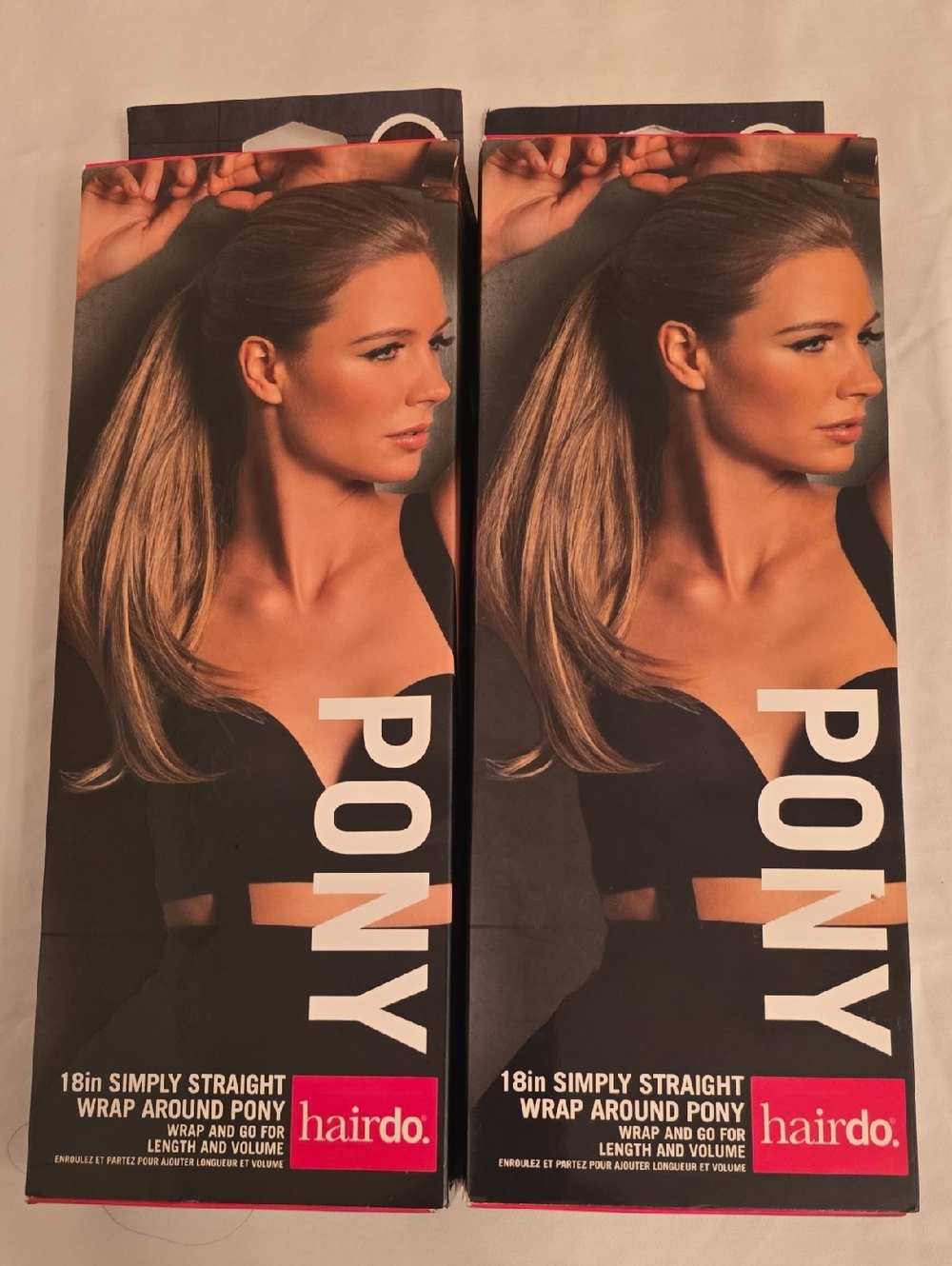Hairdo 18in Simply Straight Wrap-Around Ponytail,R6 DARK CHOCOLATE/MEDIUM BROWN,